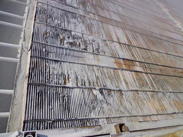 Cooling tower fill before cleaning